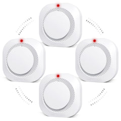 Deller Smoke Detector 4-pack with LED indicator for quick status at a glance.
