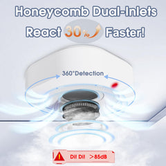 Deller test button enables quick checks and silent-mode testing.