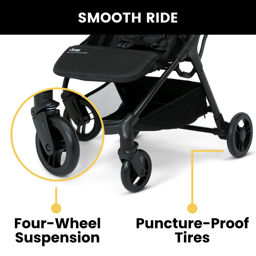 Puncture-proof EVA tires on the Jeep Altitude city streets