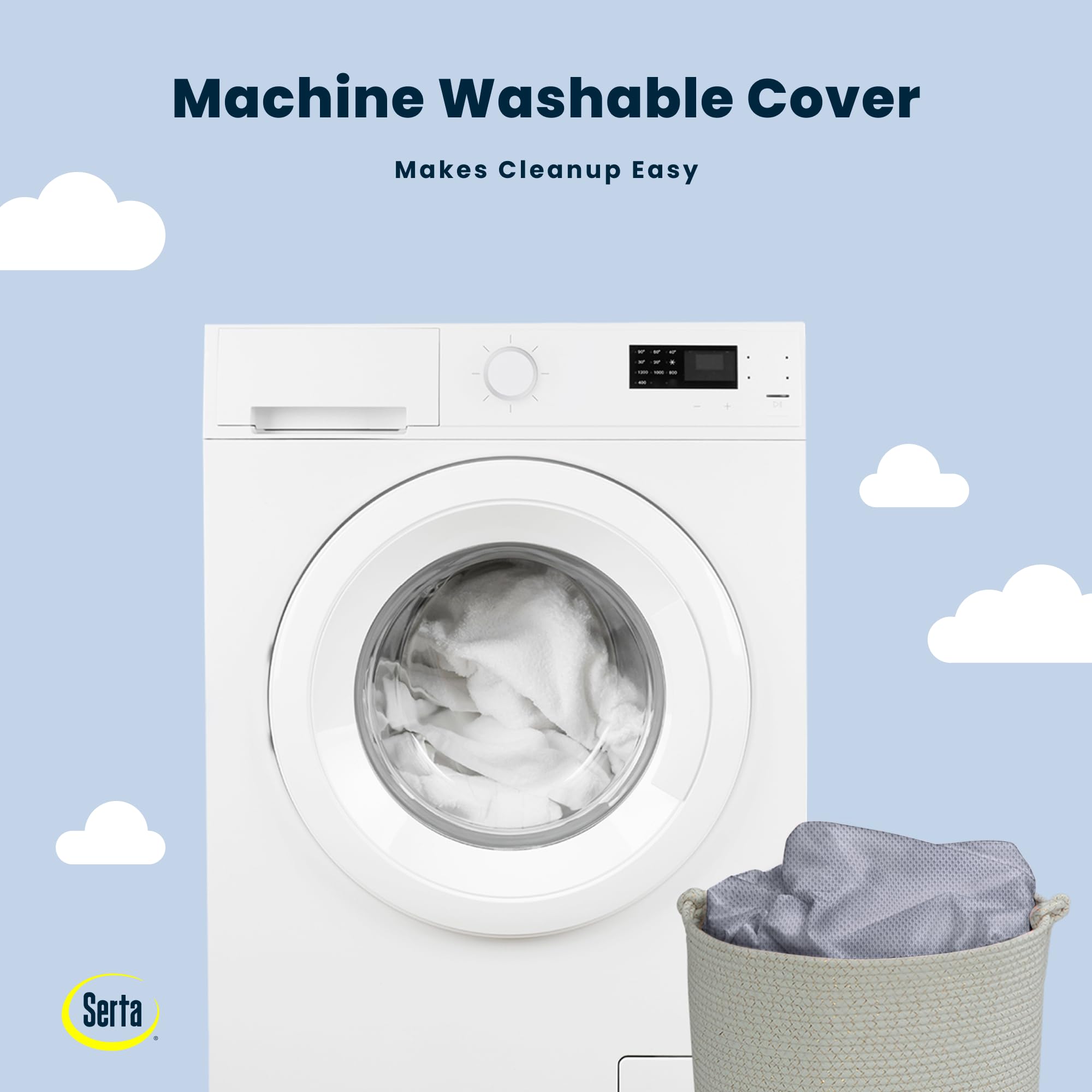 Delta Children machine-washable cover simplifies regular mattress care
