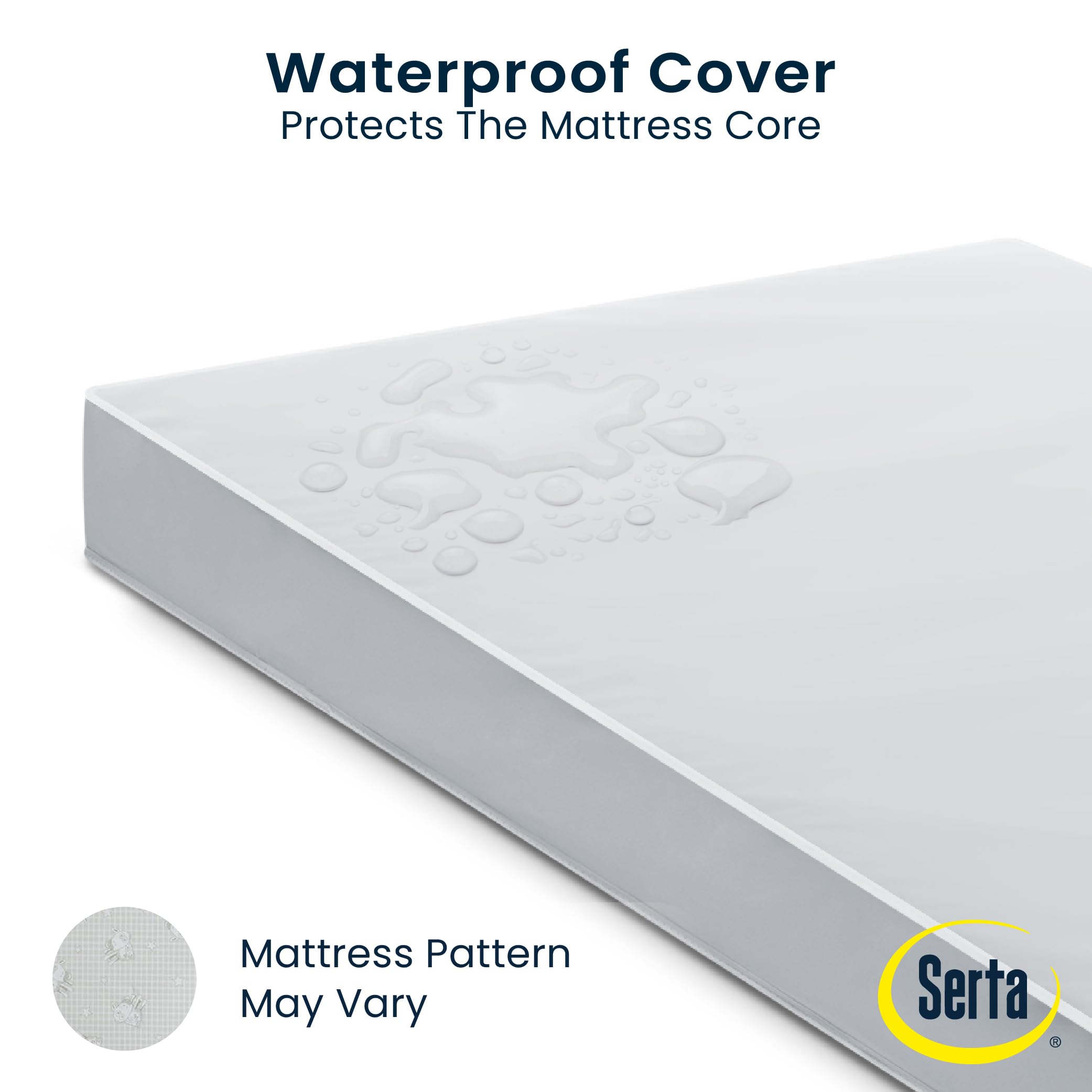 Delta Children Serta Perfect Slumber Made in USA label on packaging.