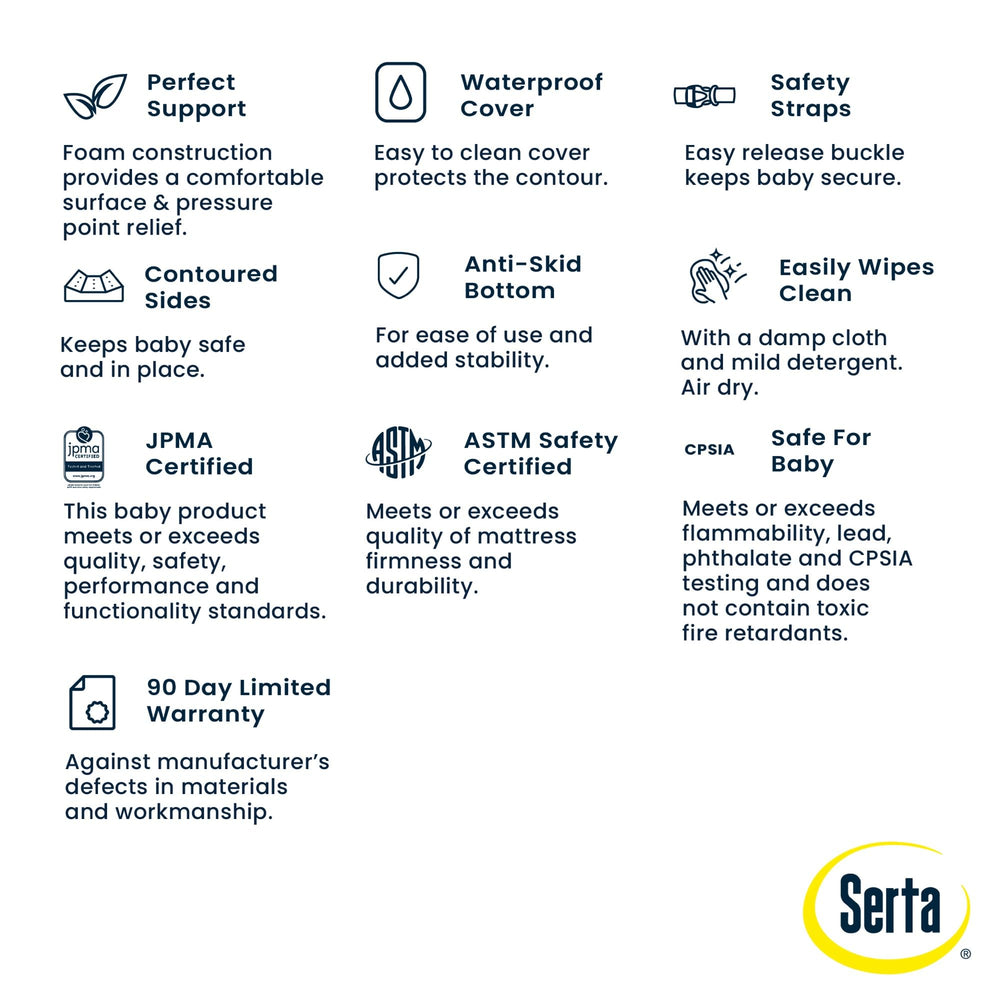 Delta Children Serta removable cover makes cleaning quick and simple