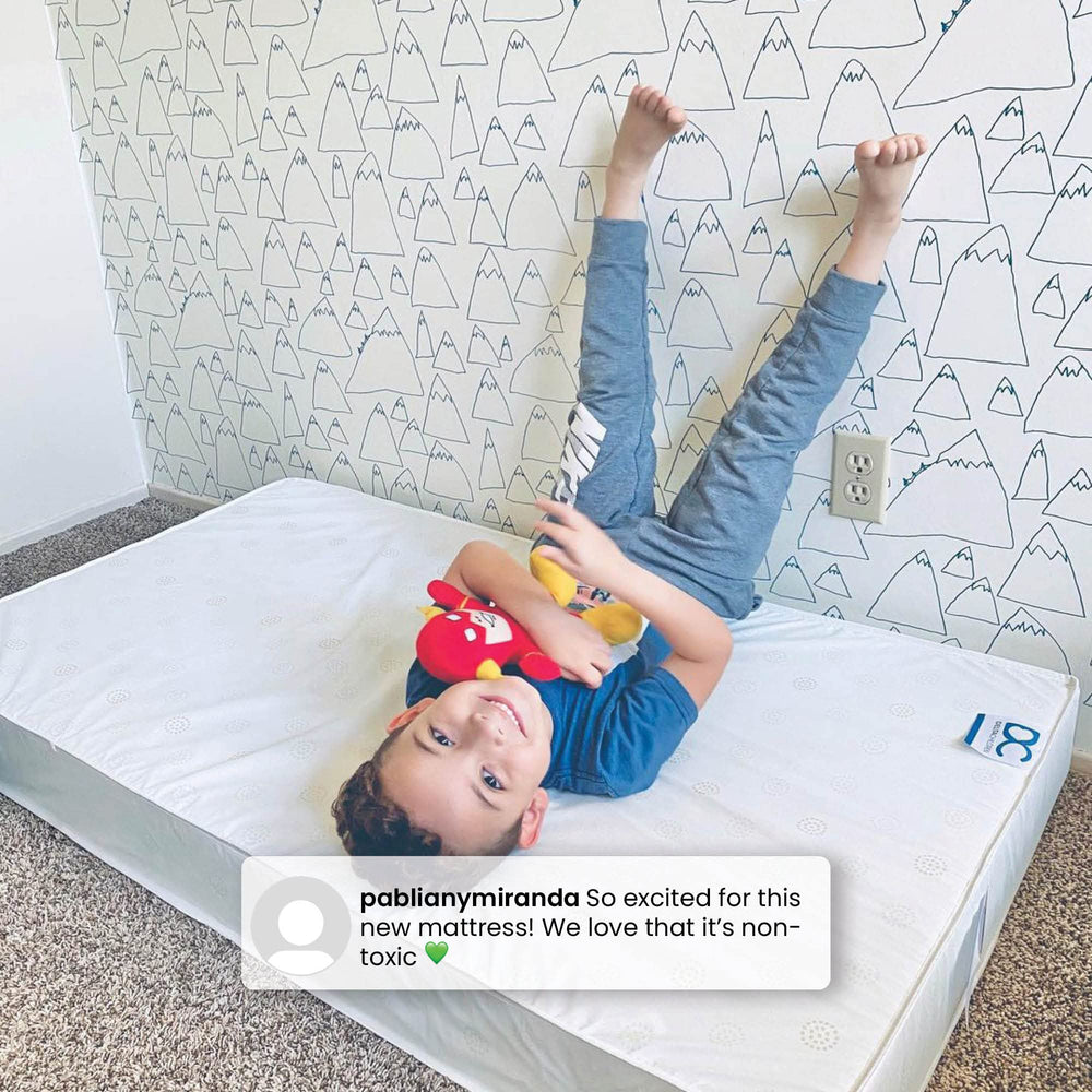 Delta Children Twinkle Galaxy fits standard cribs and toddler beds for simple transitions.