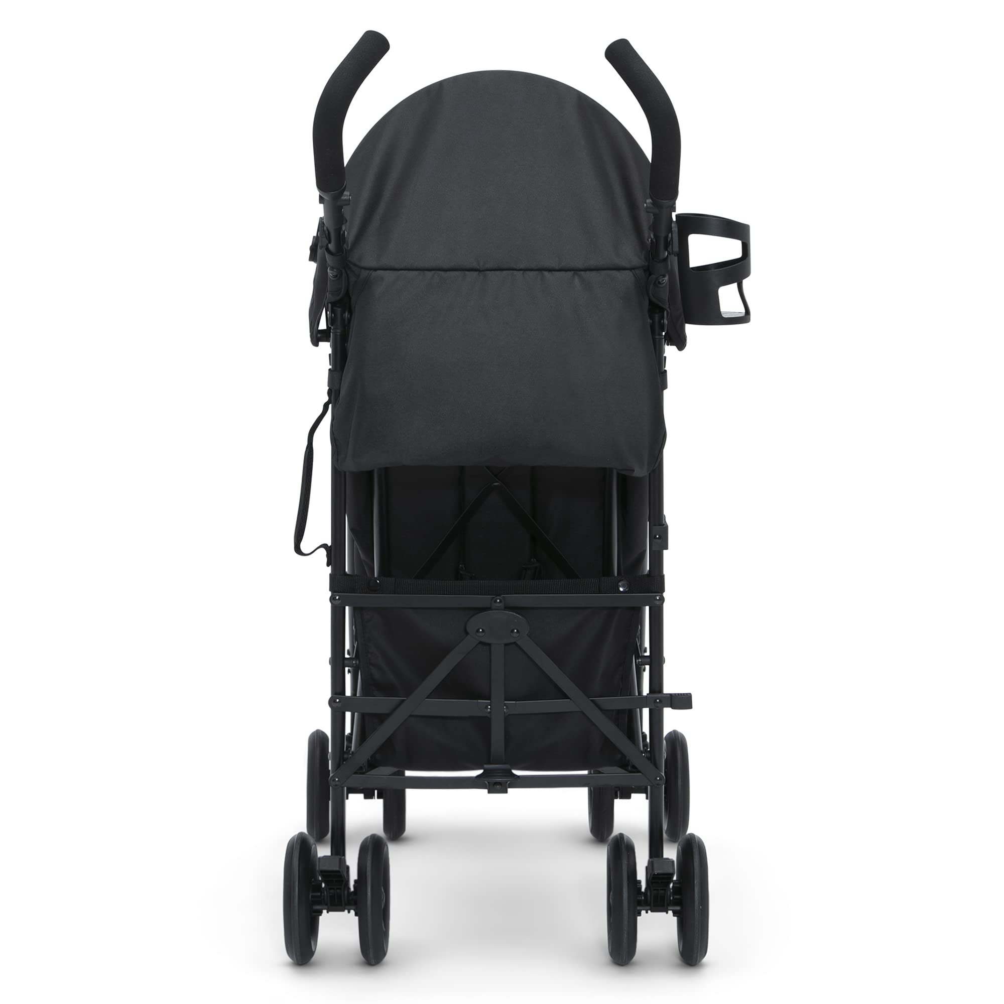 Delta Children Jeep AdventureGlyde 5-point safety harness for secure rides.