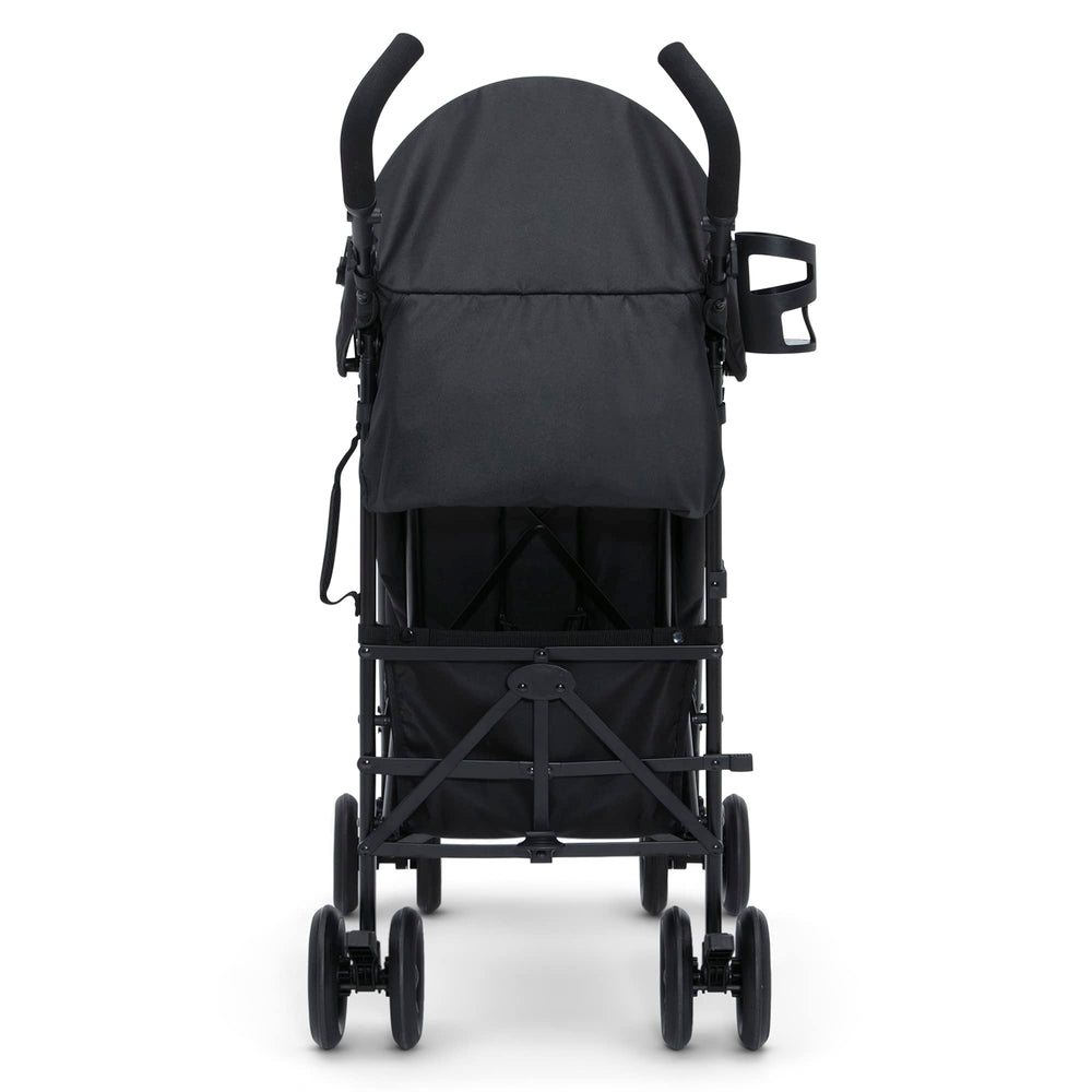 Delta Children Jeep AdventureGlyde 5-point safety harness for secure rides.