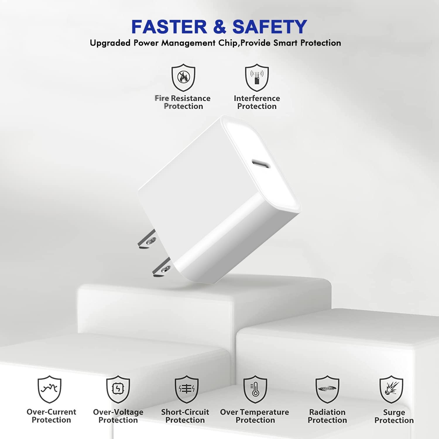 DelTucci 3Pack side angle, portable travel companion for charging