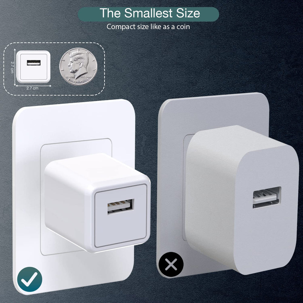 DelTucci 5W USB charger blocks provide compact, safe charging at home, office