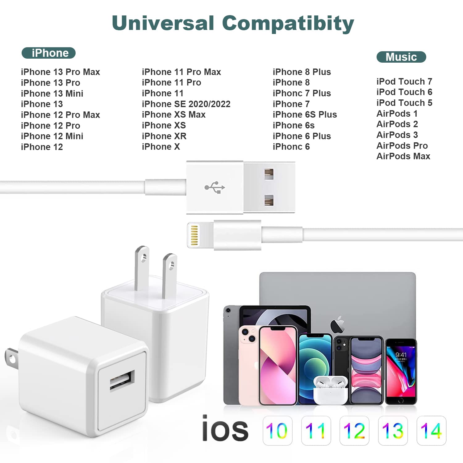 DelTucci compatible with iPhone models and AirPods for versatile use