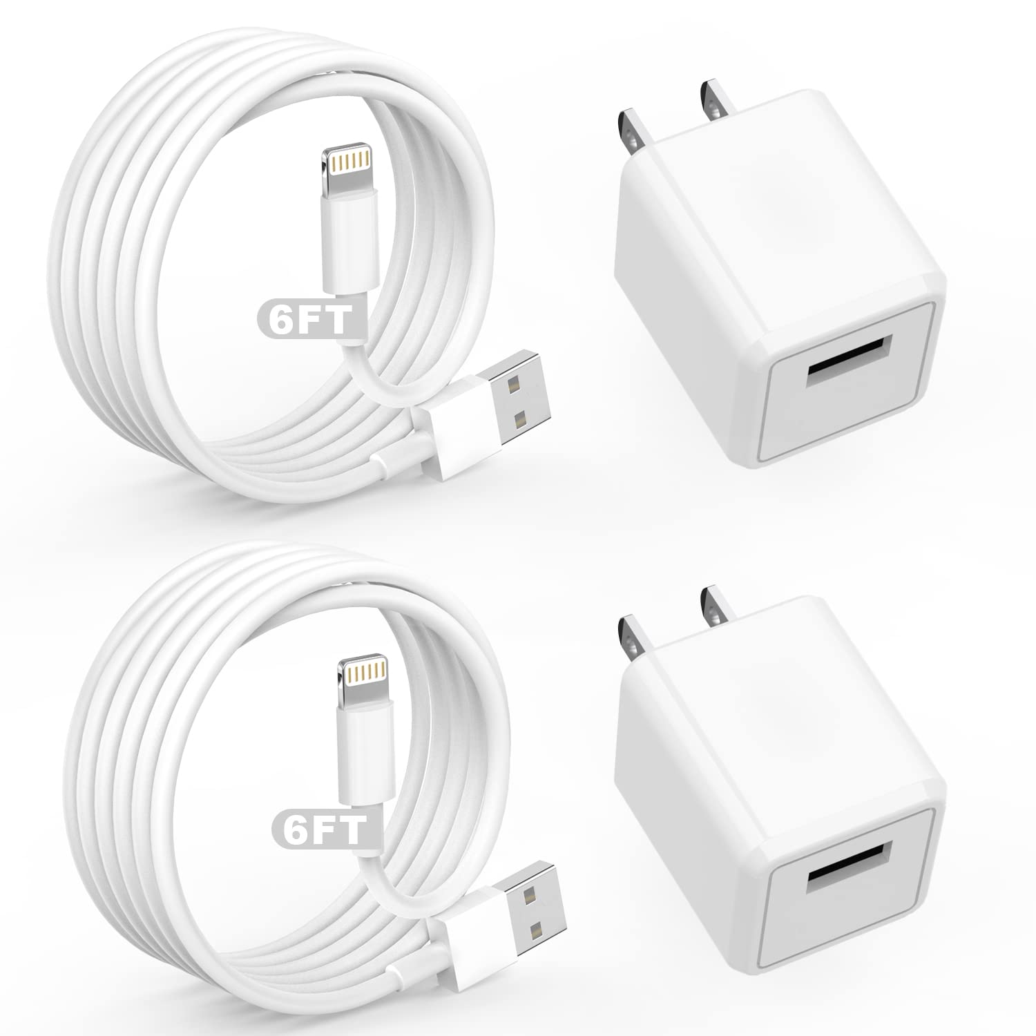 DelTucci iPhone charger block two-pack, compact and travel-ready for quick charging