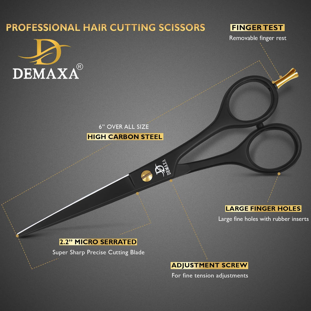 DEMAXA ergonomic handle for comfortable control during long styling sessions.