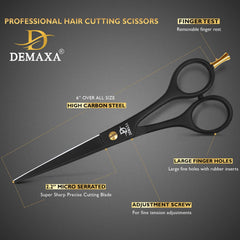 DEMAXA ergonomic handle for comfortable control during long styling sessions.