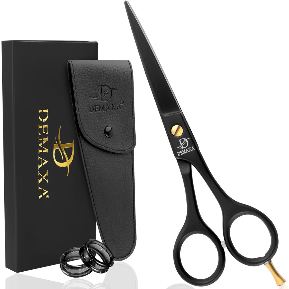 DEMAXA 6.5-inch barber shears offer precise cutting across hair types.