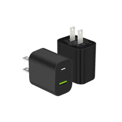 DENGWENQIANG 2-pack USB-C charger front view with dual ports for efficient home charging
