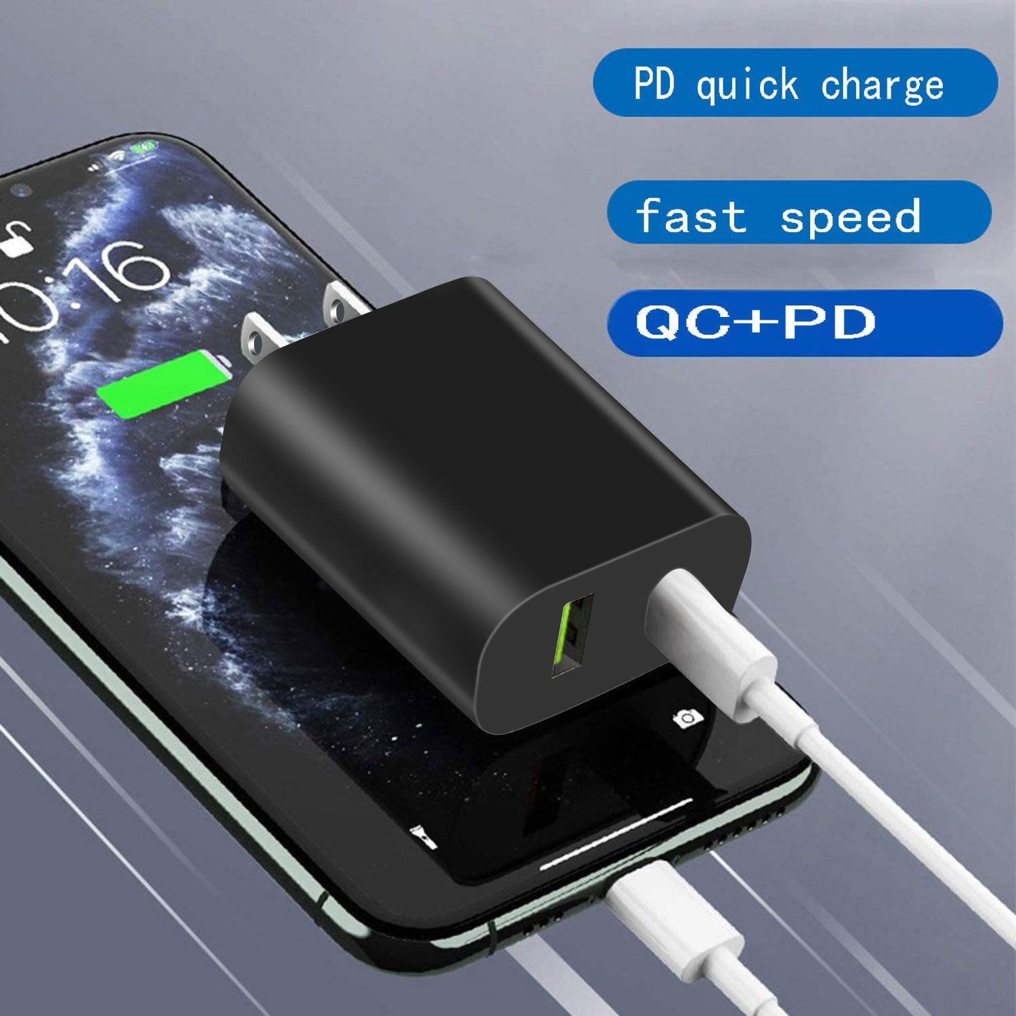 DENGWENQIANG compact travel cube charger fits easily in bags