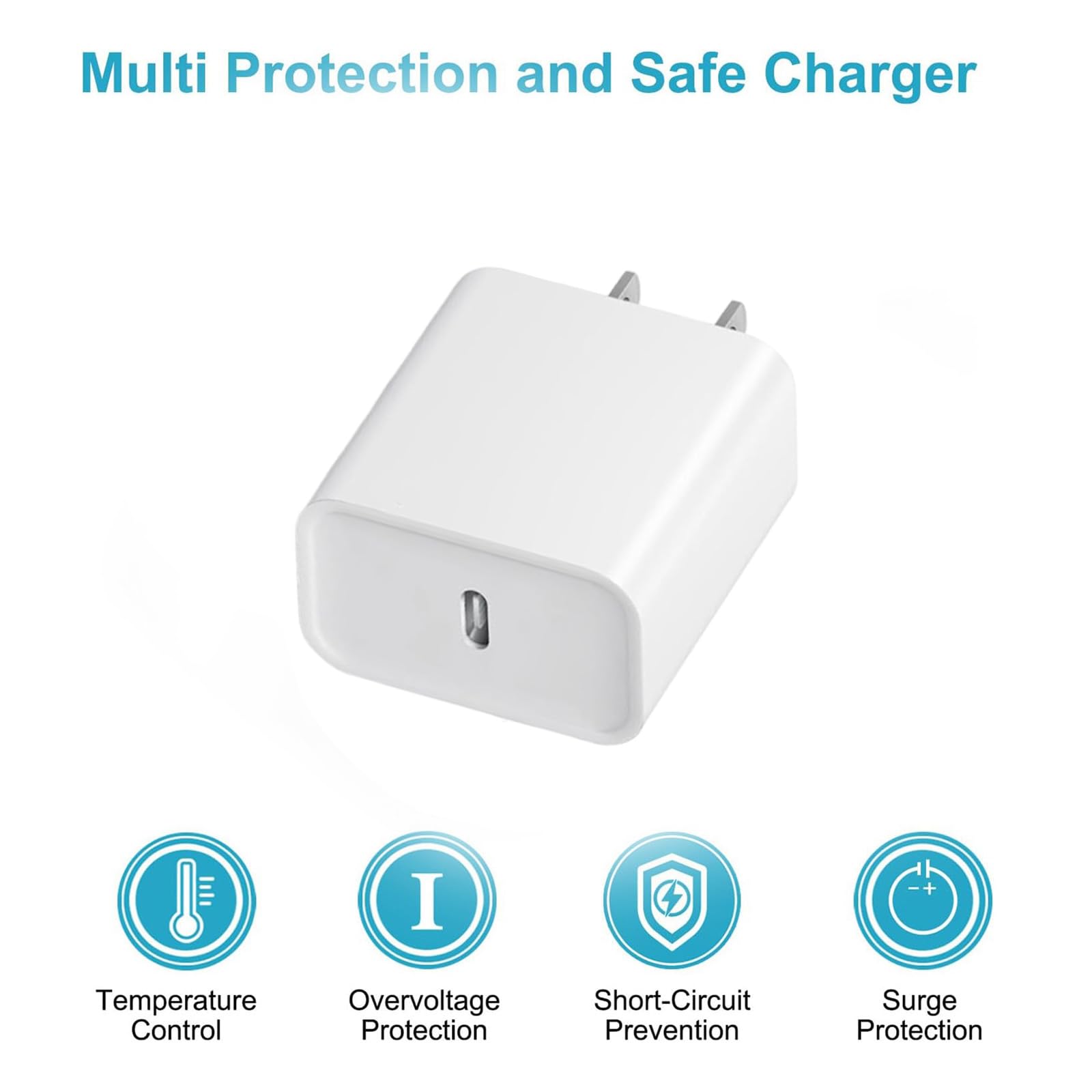 DENGWENQIANG compact wall plug ideal for travel and desk use.