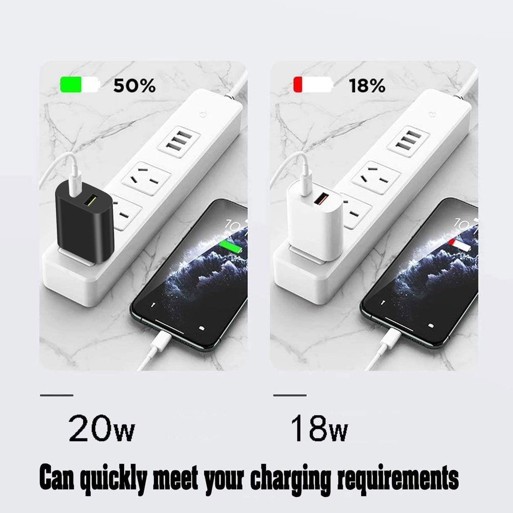 DENGWENQIANG USB-C and USB-A ports charge two devices simultaneously