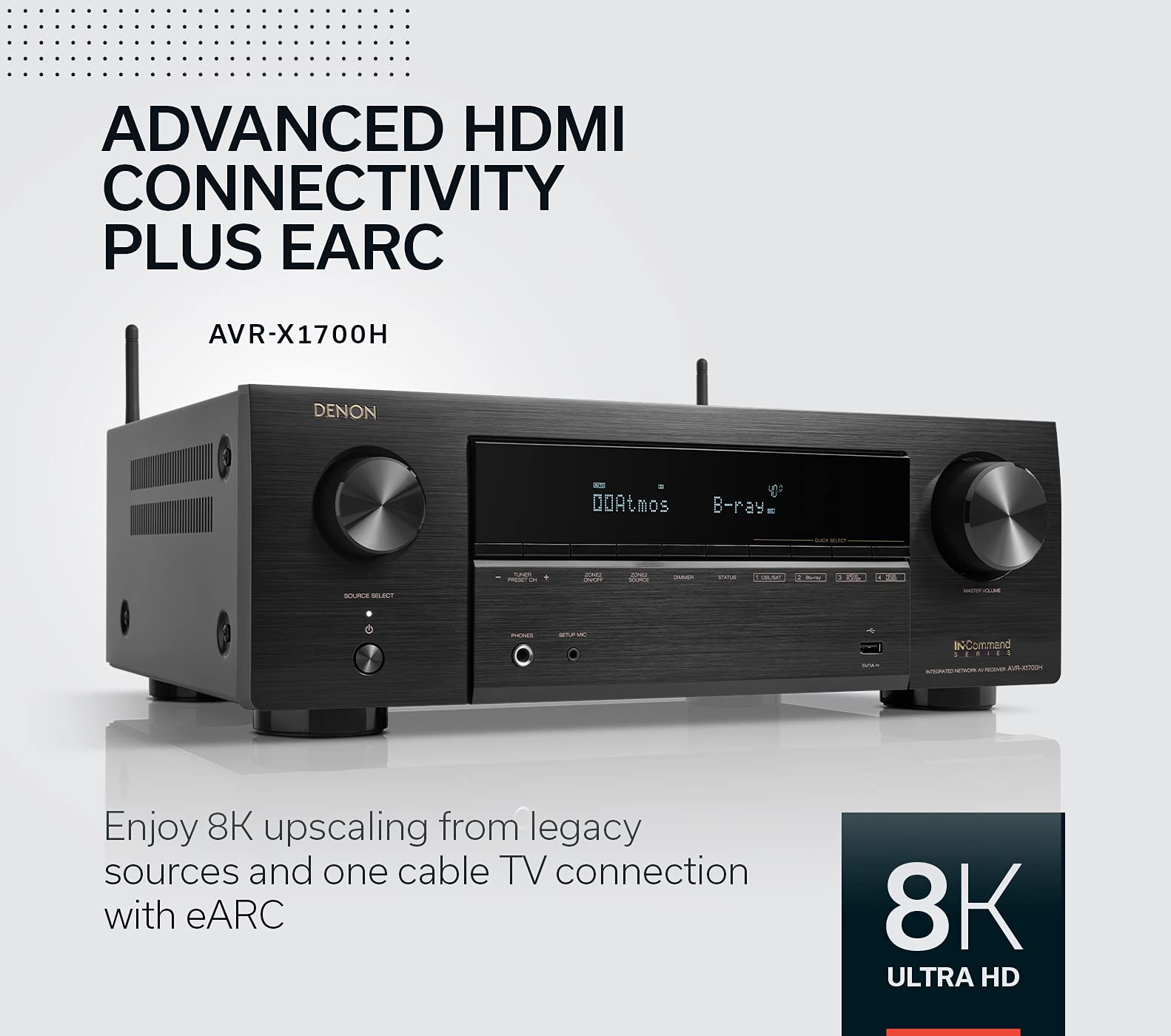 Denon AVR-X1700H supports Alexa voice control for hands-free operation