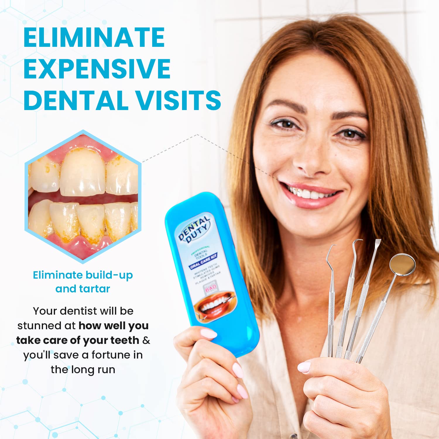 Dental Duty Aqua teeth mirror showing inner-mouth visibility