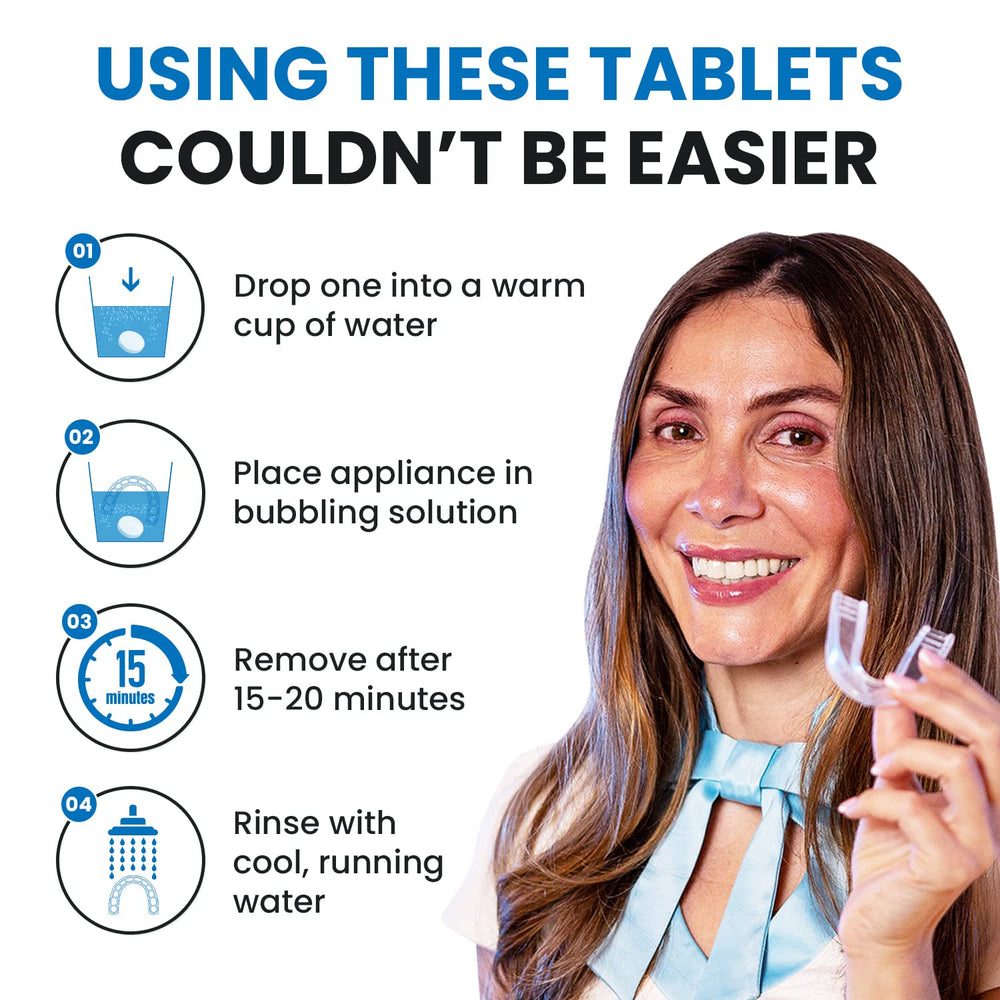 Dental Duty cleaning tablets easily dissolve in water for fast use