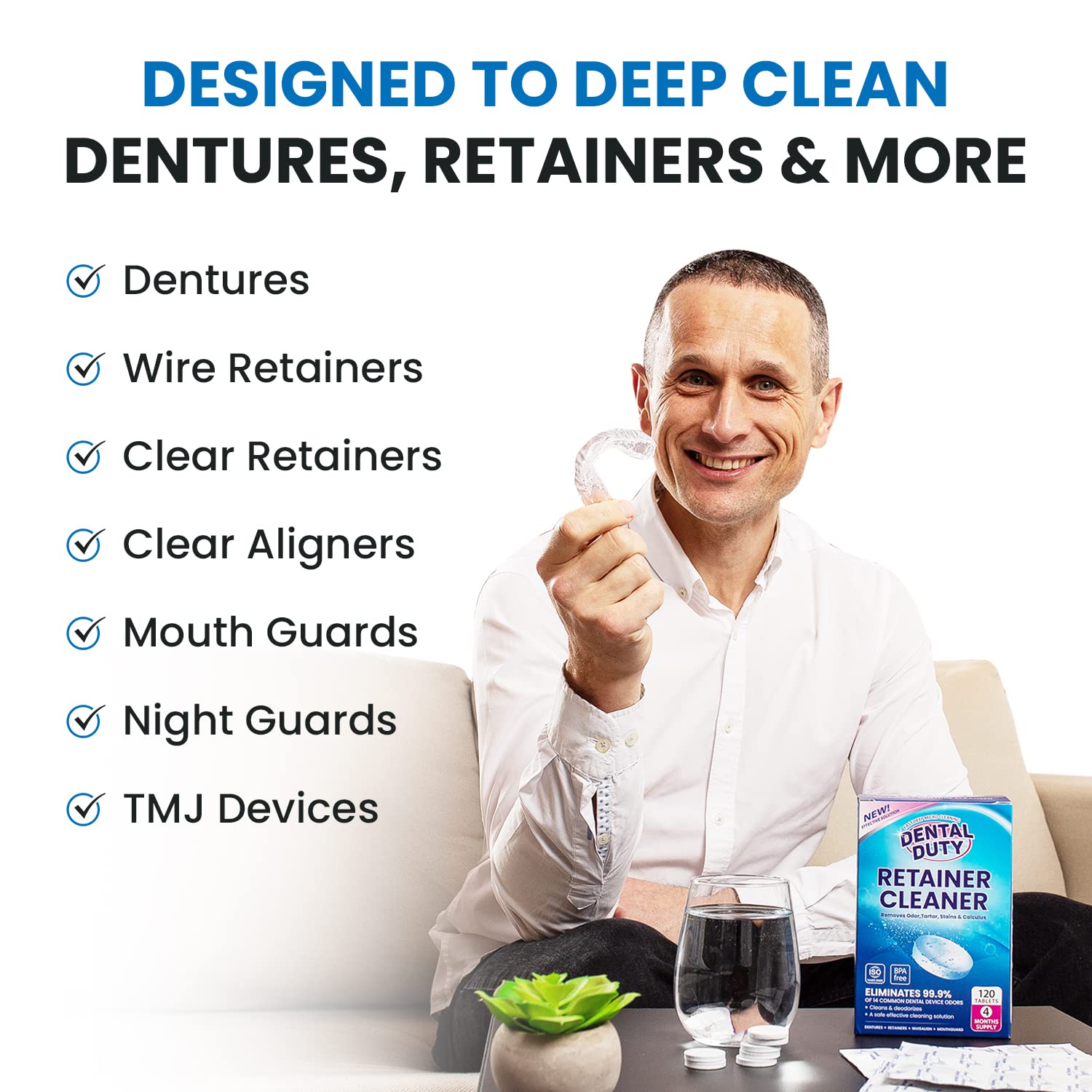 Dental Duty fresh mint scent hero shot suggesting long-lasting clean feel
