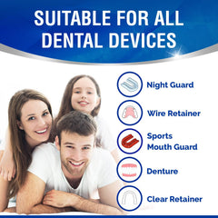 Dental Duty mint-flavor tablets dissolving for fresh breath during cleaning
