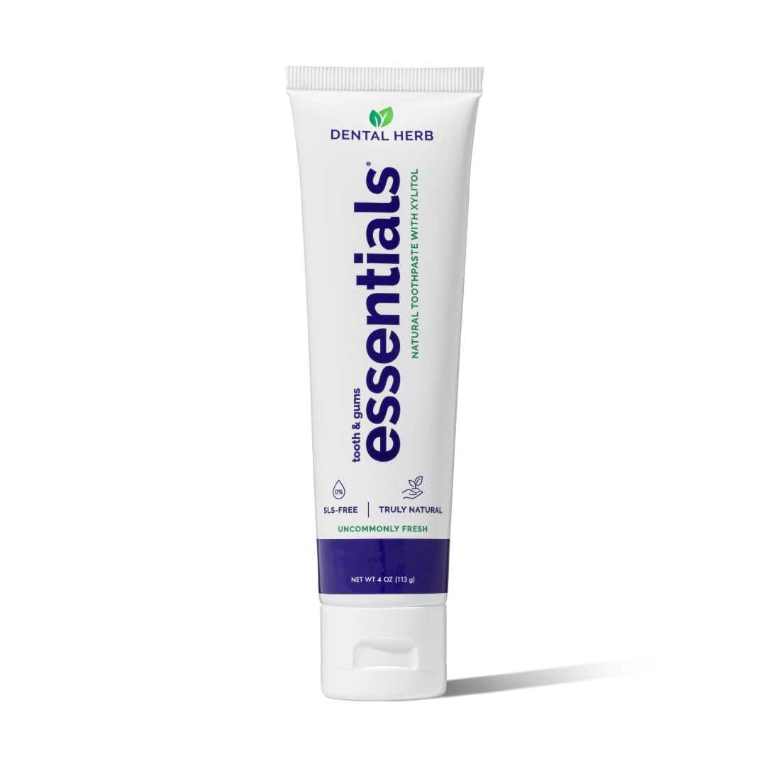 Dental Herb Company Essentials fluoride-free toothpaste tube for daily brushing and fresh breath.