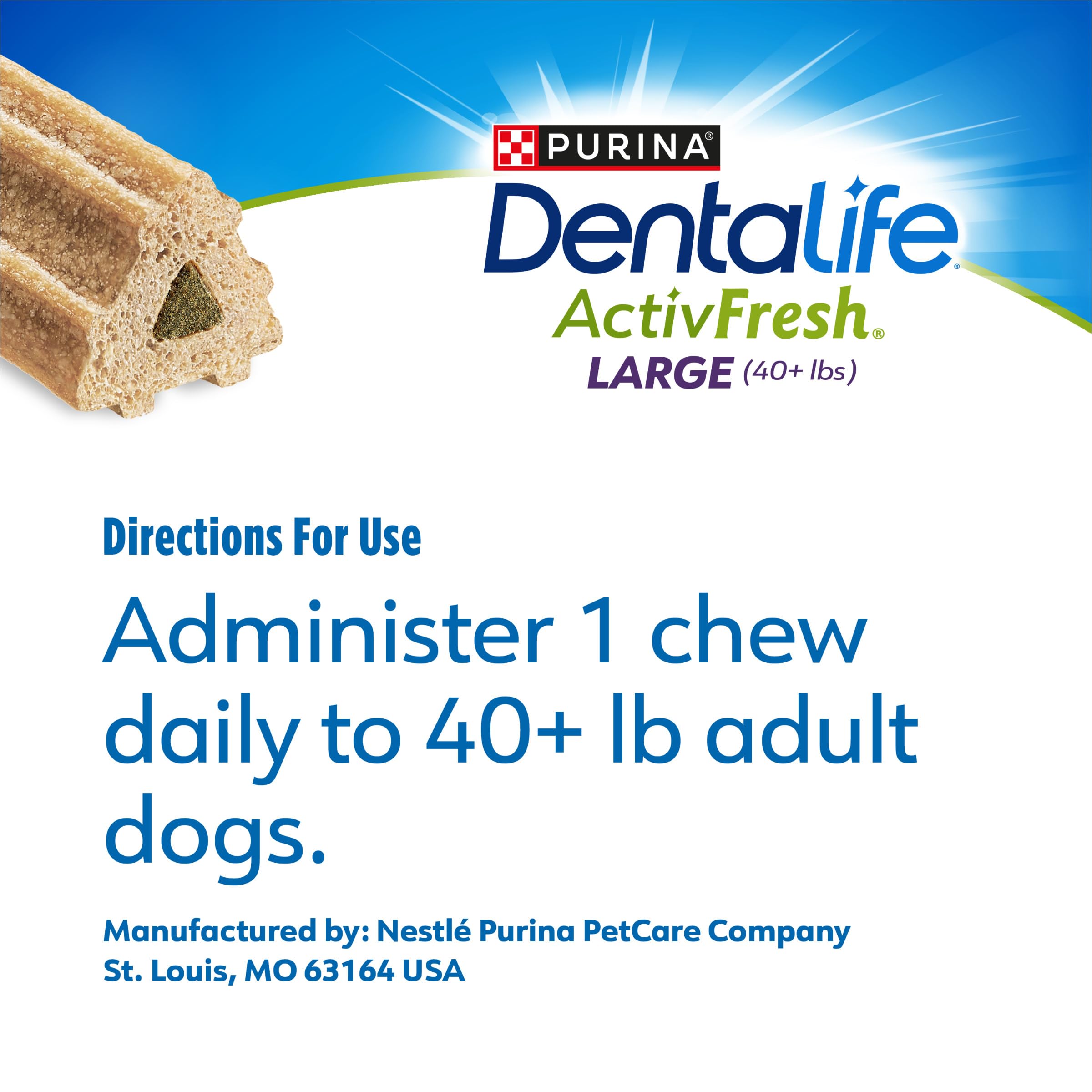 Dentalife ActivFresh bag and chews ready for on-the-go use.