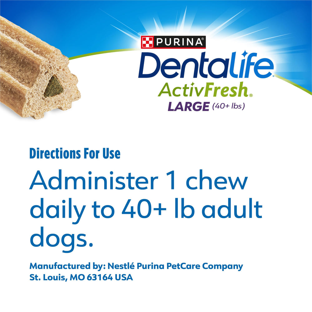Dentalife ActivFresh bag and chews ready for on-the-go use.