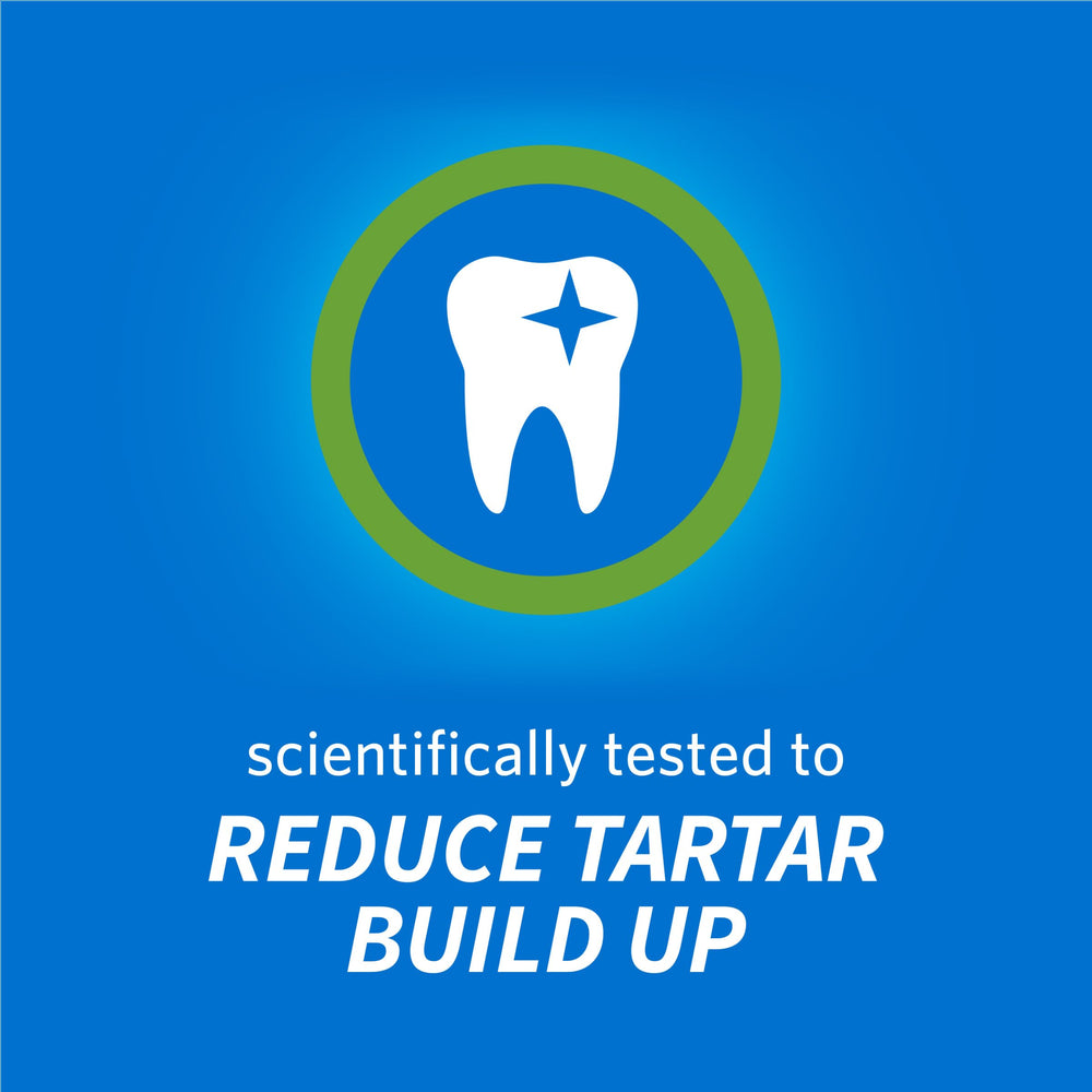 Dentalife calcium-taurine-probiotics blend highlights added support for digestion and overall health.