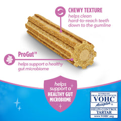Texture poreuse des bouchées DentaLife Plus pour nettoyage dentaire