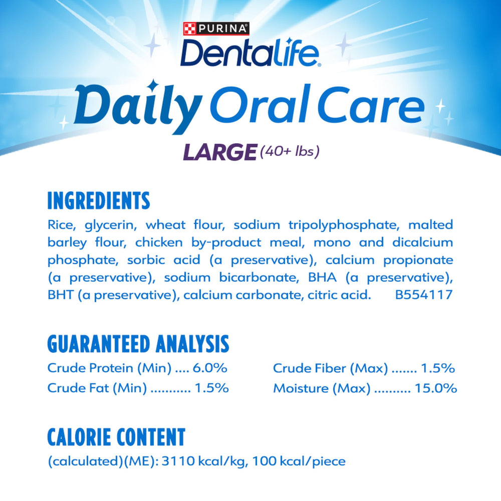 Purina DentaLife chews contain no artificial colors or flavors.