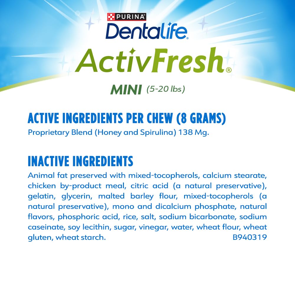 Dentalife ActivFresh 16.9 oz pouch designed for small dogs.