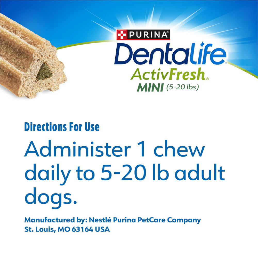 Dentalife ActivFresh blend with honey and spirulina shown.