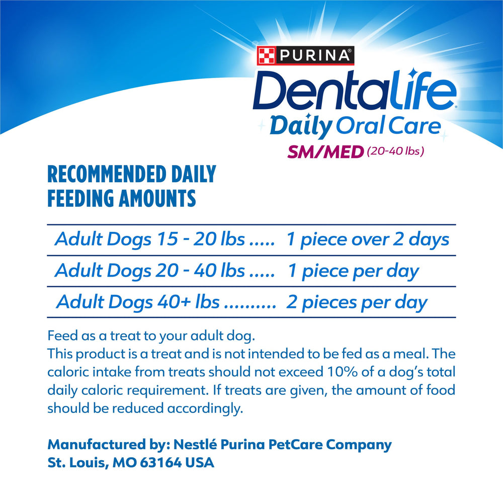 Dentalife 60-count box supports consistent daily dental care.