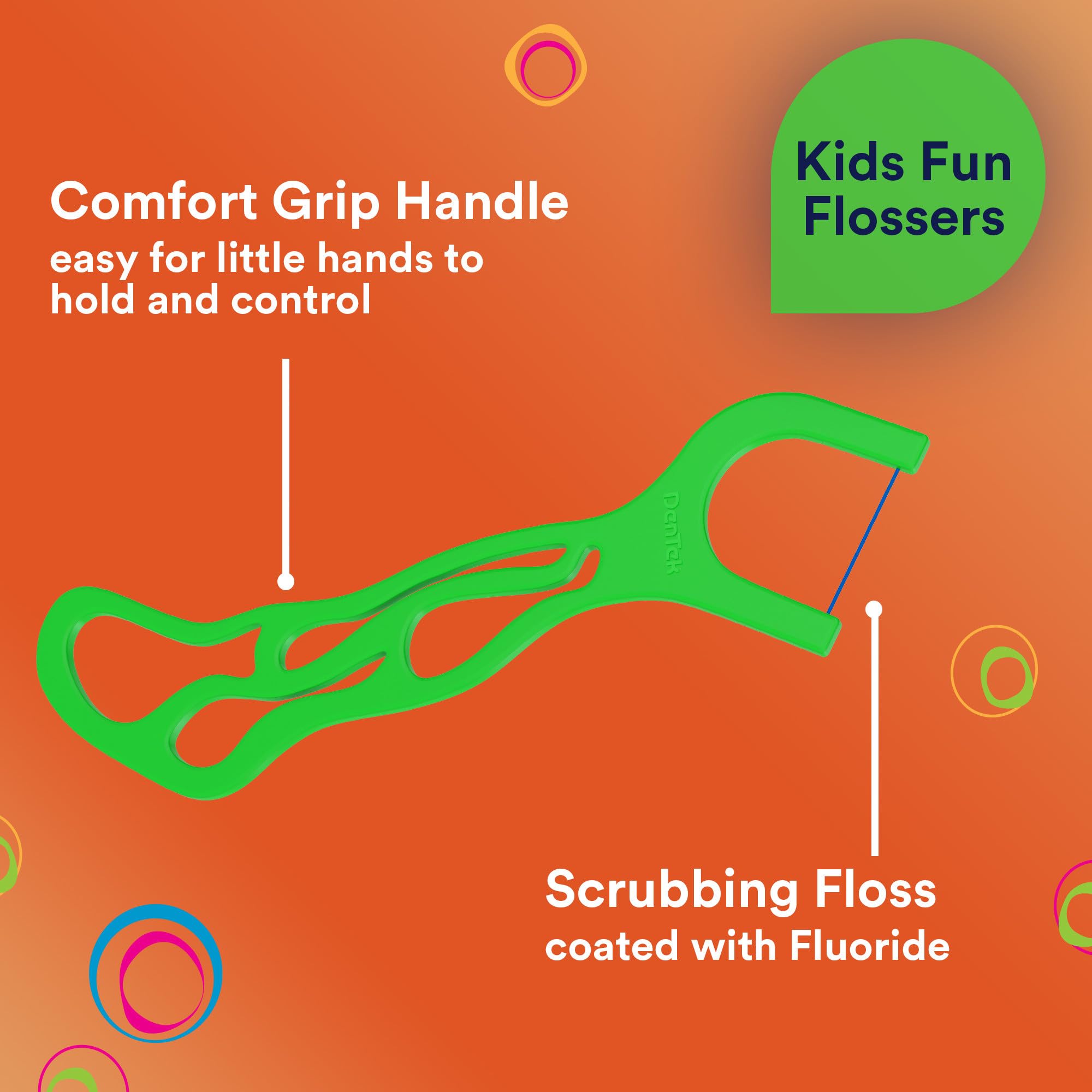 DenTek extra-strong scrubbing floss resists shredding during use.