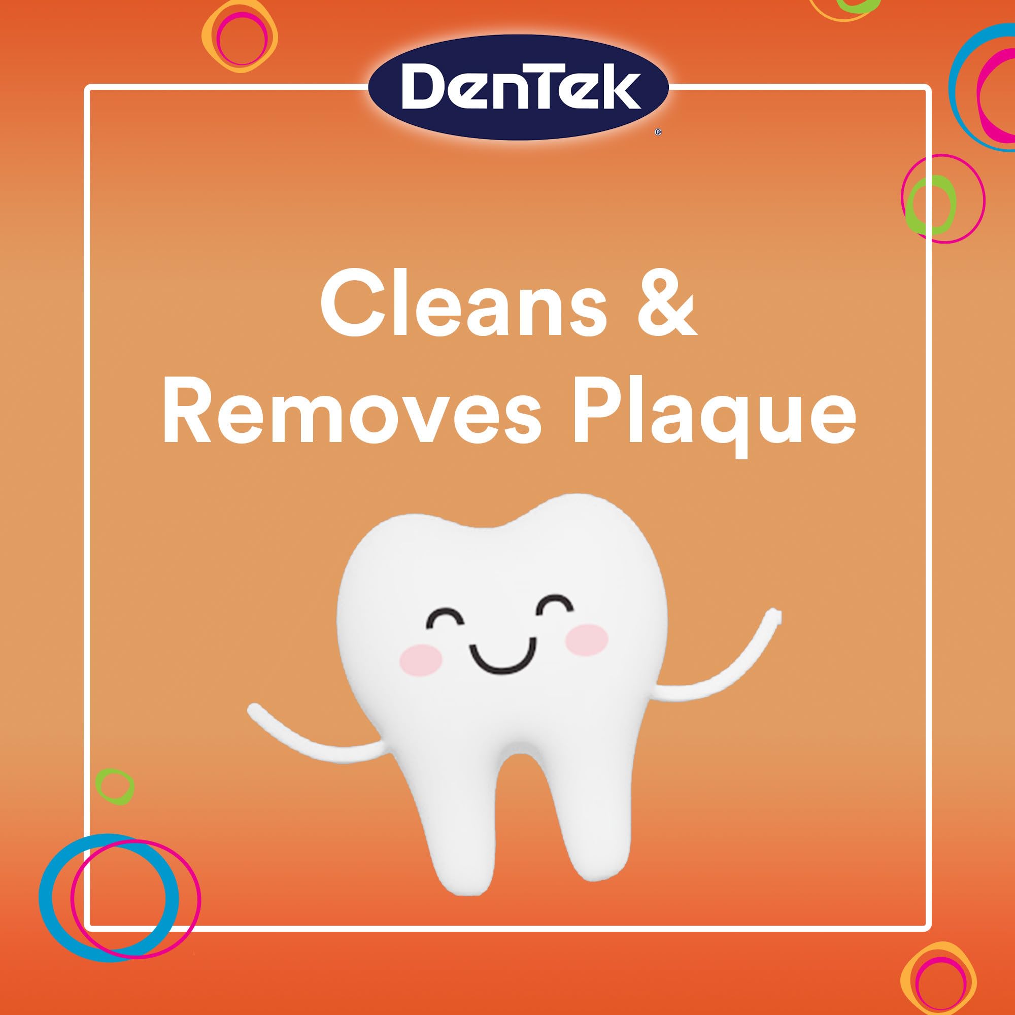DenTek comfort grip handle aids small hands during flossing.