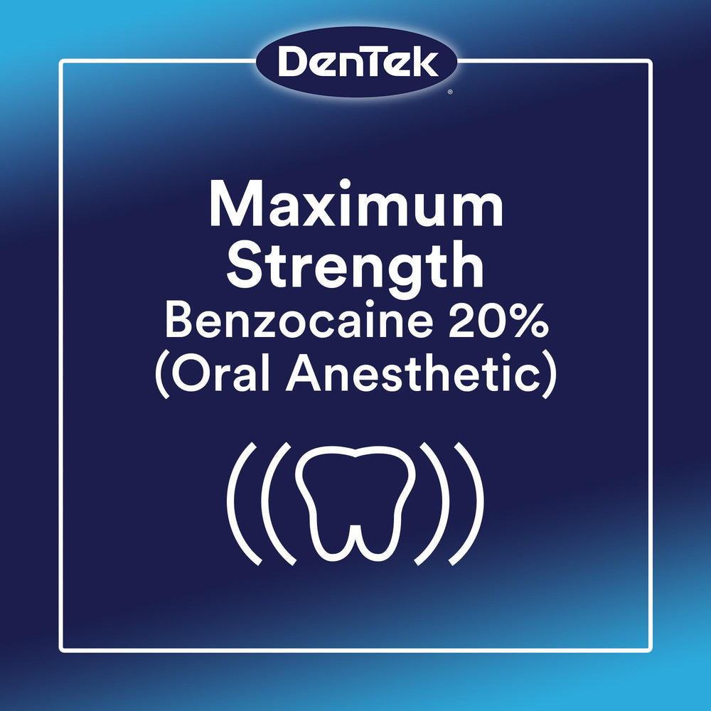 DenTek carrying case keeps the pain relief kit organized for travel.
