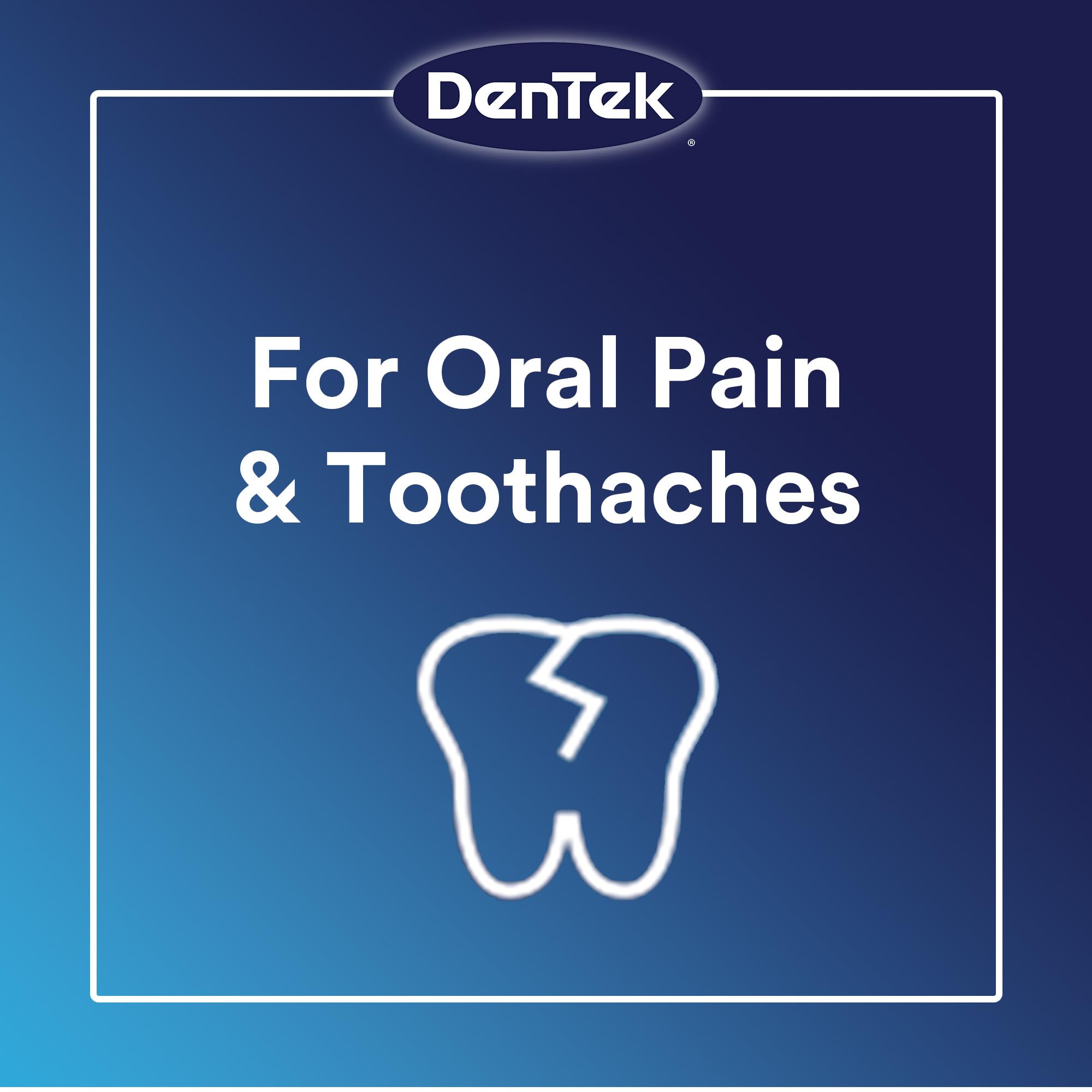 DenTek mint-flavor benzocaine delivers soothing relief with a refreshing taste.