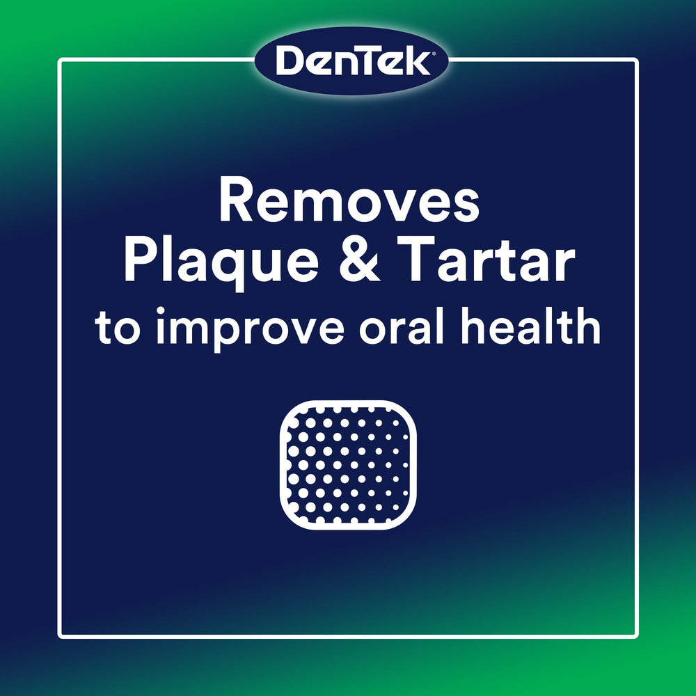 Dentek Professional Oral Care Kit dental pick targets gum line and interdental spaces