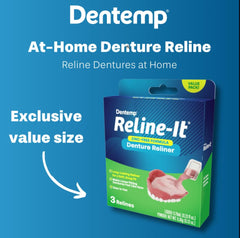 Step two application on lower denture for long-lasting comfort.