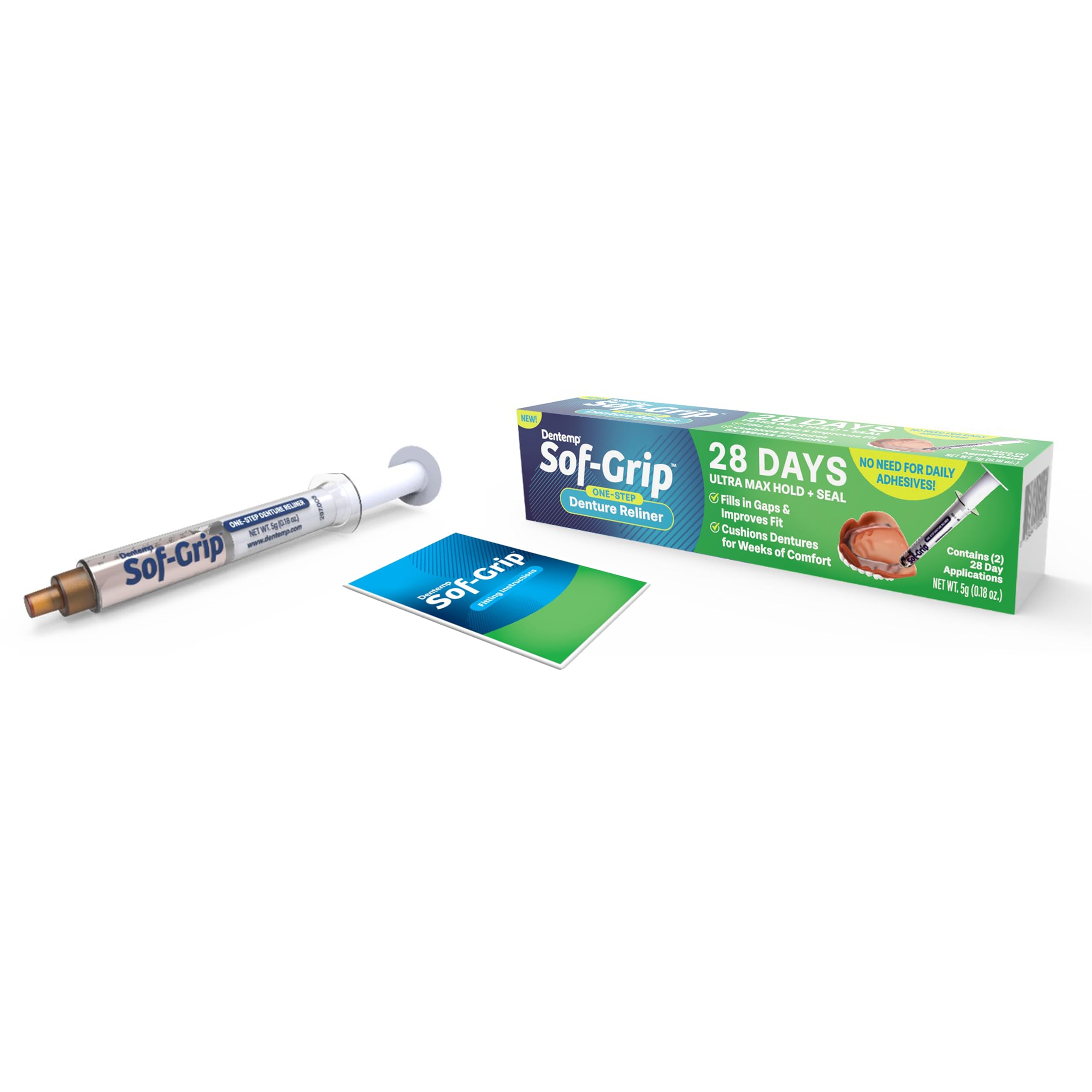 Denture with Sof-Grip delivering a snug, natural feel for daily wear