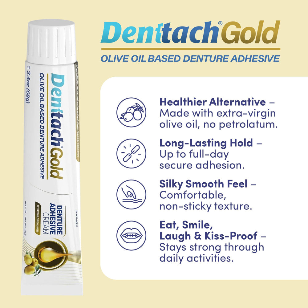 Denttach Gold neutral taste leaves a clean finish after application