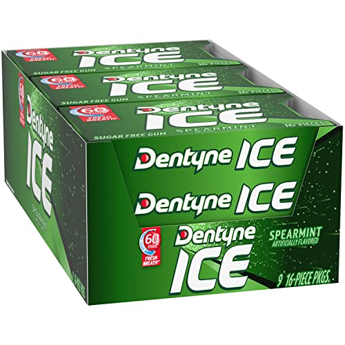 Dentyne Ice Spearmint flavor for a refreshing mouthfeel before events