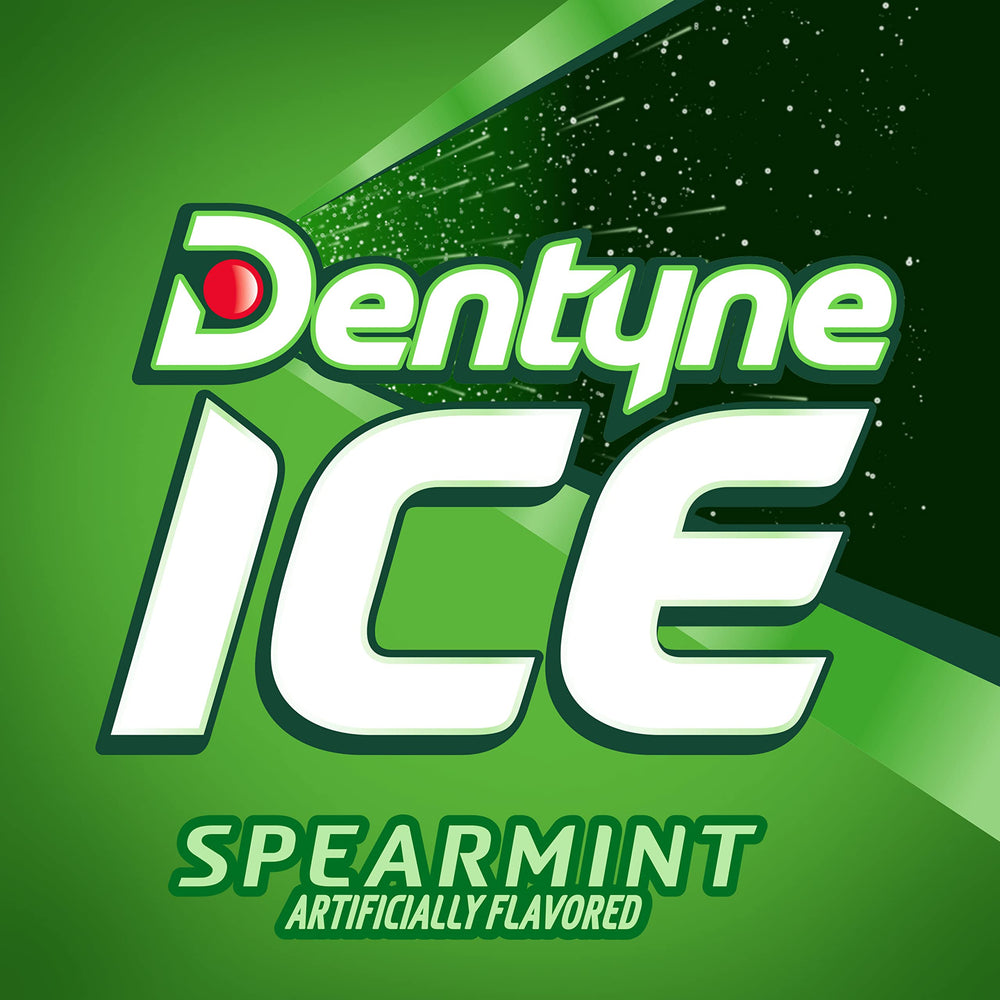 Dentyne Ice Spearmint gum is sugar-free with fewer calories