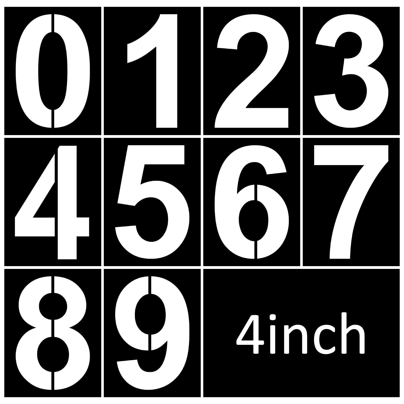 Denylo Pro 4-inch number stencil set for easy DIY numerals and cake decorating.