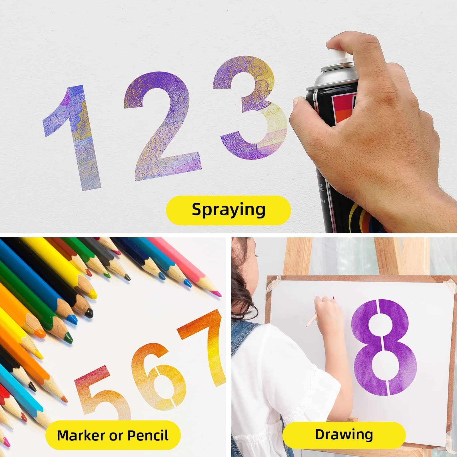 Denylo Pro plastic stencils provide safe, smooth surfaces with no sharp edges.
