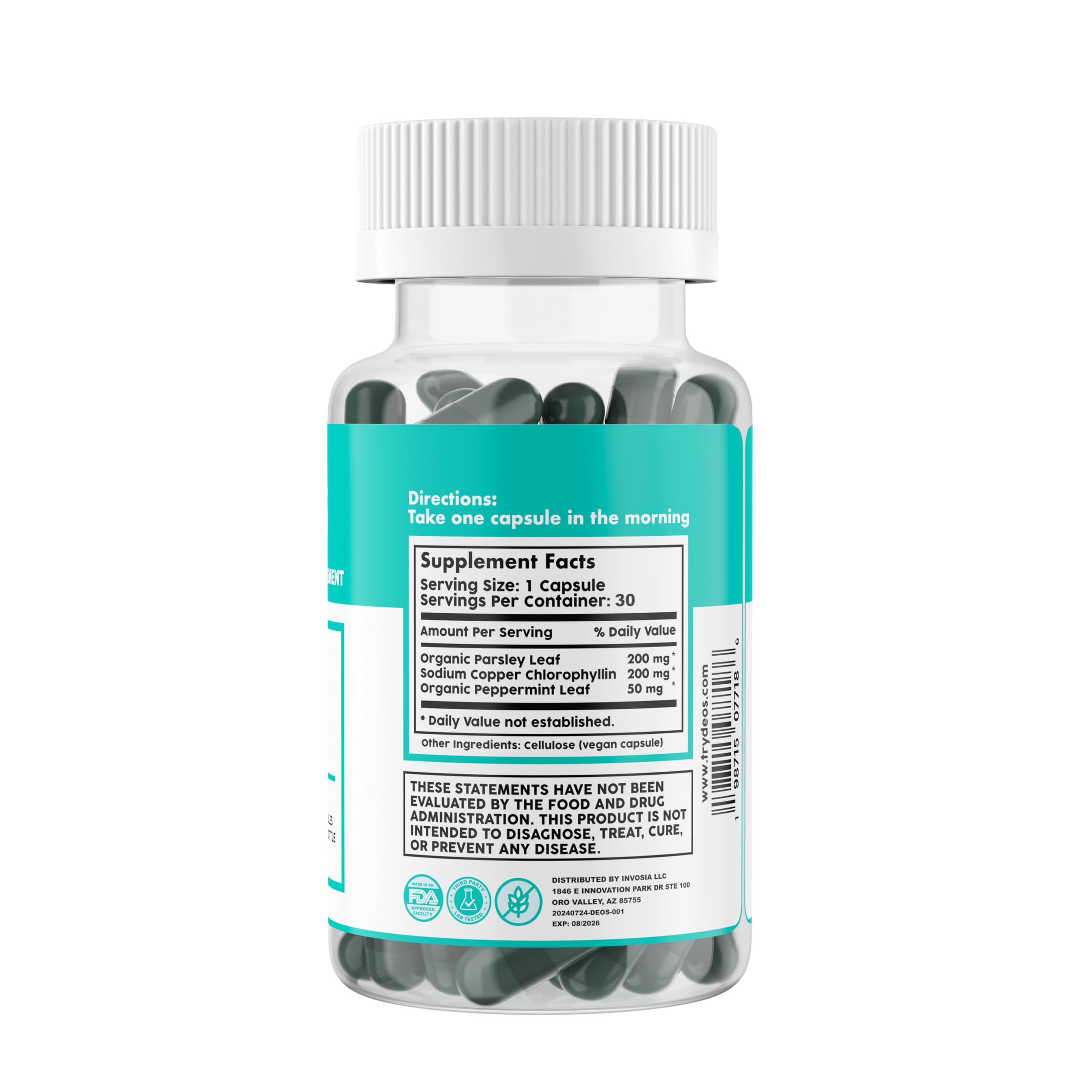 DEOS packaging on a shelf communicates natural, plant-powered odor management.