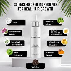 Deoxygain applying serum to dry scalp during morning routine