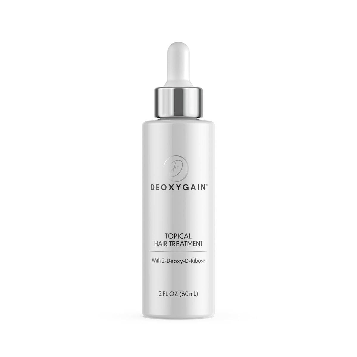 Deoxygain topical hair treatment bottle front view for daily scalp care