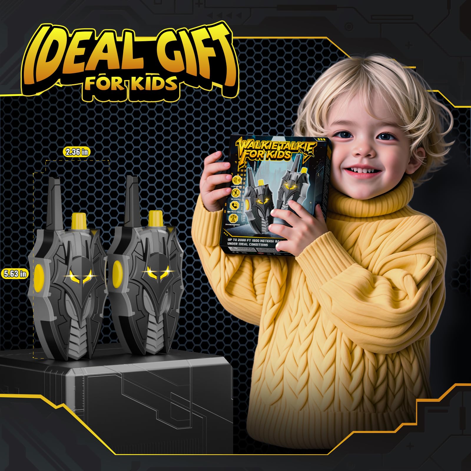 DEOZHANG Bat Walkie Talkies are easy for kids with a single Talk button
